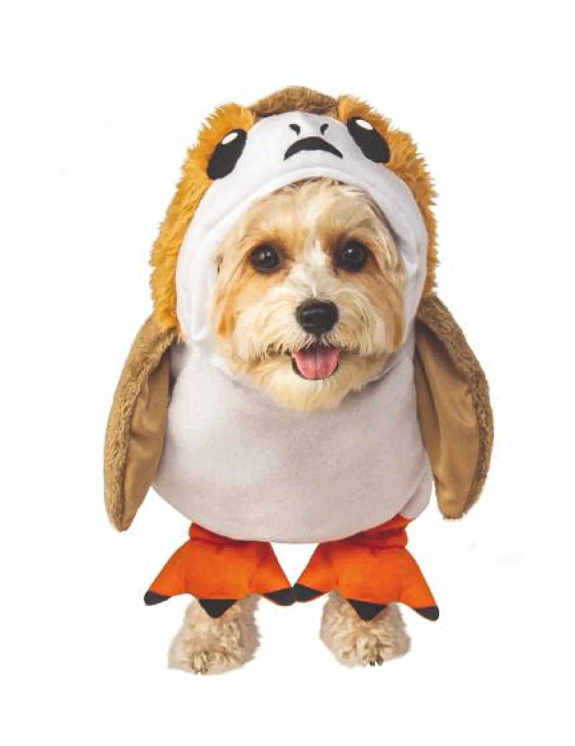 Porg-Kostüm The Last Jedi für Hunde braun-weiss-orange von RUBIES USA