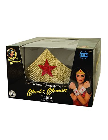 Wonder Woman Diadem Deluxe Kostüm-Accessoire gold-rot von RUBIES USA