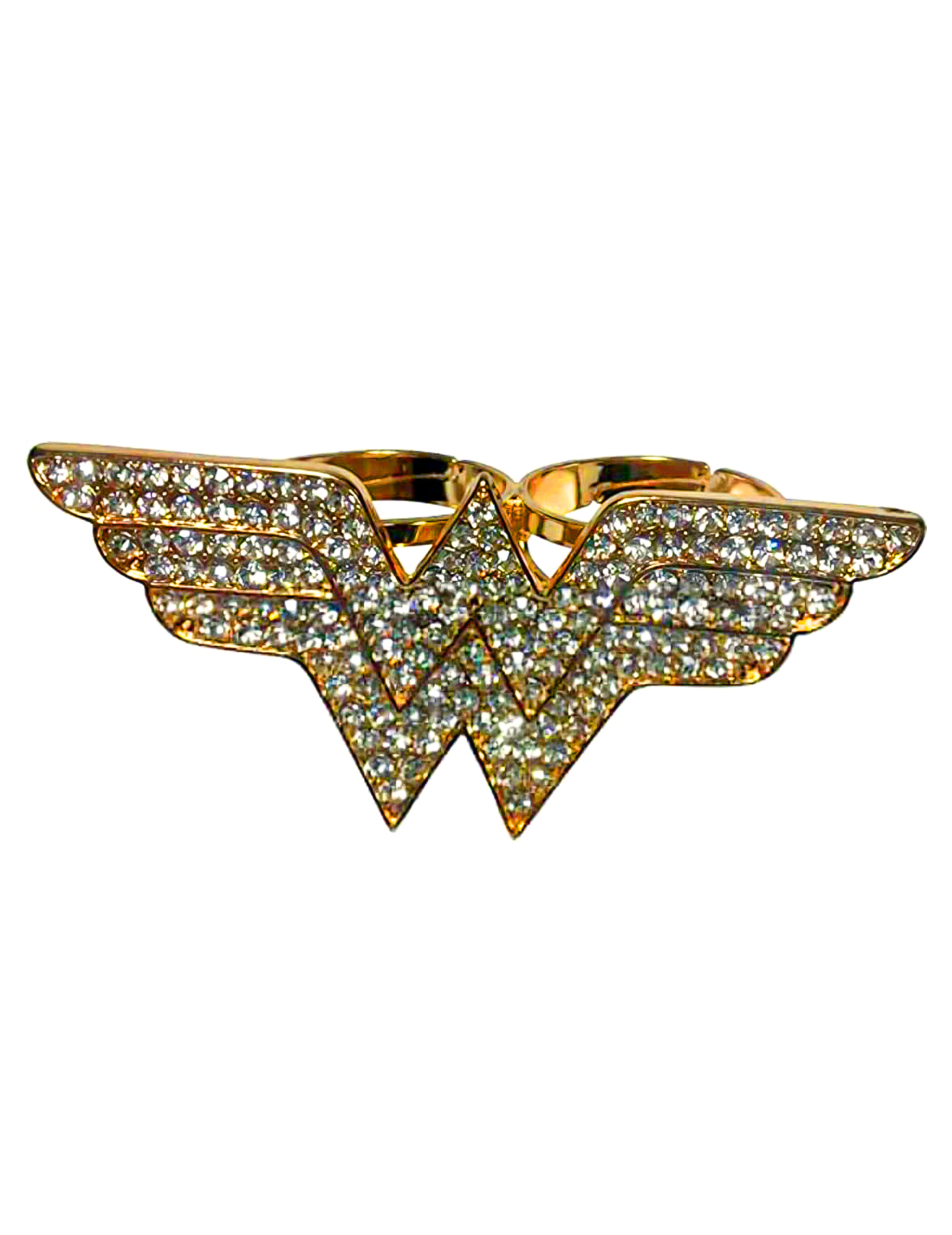 Wonder Woman-Doppelring für Damen Accessoire gold von RUBIES USA