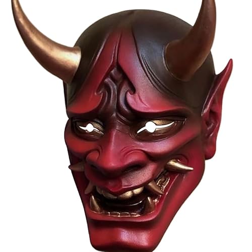 RUDFUZ 1 x Halloween-Horror-Hannya-Maske, Geister-Cosplay-Kostüm-Requisite, Karnevals-Zubehör von RUDFUZ