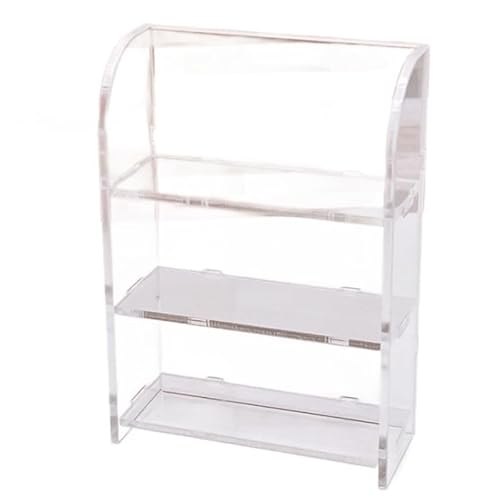 RUDFUZ 1:12 Puppenhaus Transparent Acryl Display Rack Lagerregal Modell Puppenhaus Mini Möbel Dekoration Mikroszene Foto Requisiten von RUDFUZ