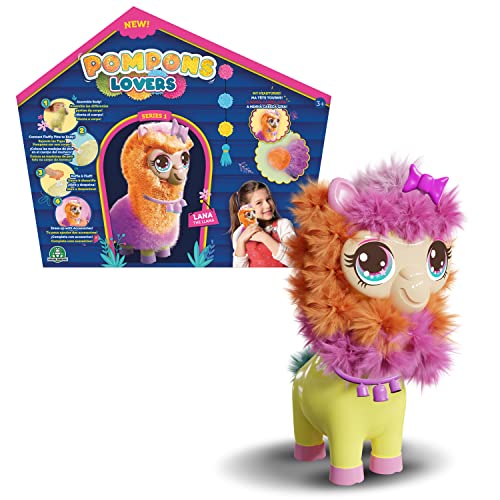 RUFFLE FLUFFIES Pompons Lovers Create Deine Plüschtiere, mit Pompons und Zubehör, Modell Lana Le Lama, Spielzeug für Kinder ab 3 Jahren, RUP006 von RUFFLE FLUFFIES