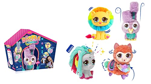 RUFFLE FLUFFIES Pompons Lovers Create Deine Plüschtiere, mit Pompons und Zubehör, zufällige Modelle, Spielzeug für Kinder ab 3 Jahren, RUP00 von RUFFLE FLUFFIES