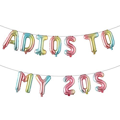 Adios to My 20S Ballon 30. Geburtstag Party Decor Taco Bout 30 Luftballons Mexikanischer 30. Geburtstag Fiesta 30 Geburtstag Dekor Kaktus Ballon (Adios to My 20S Rainbow) von RUIANSI