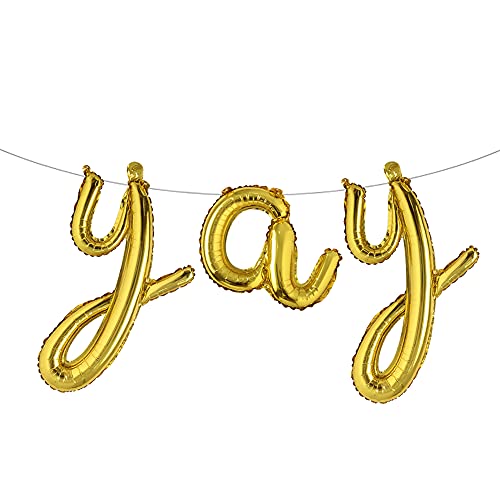 Bachelorette Party Dekorationen Ballons - Brautdusche Dekorationen Yay Party Banner Ballon Verlobung Party Dekoration - Bachelorette Favor (LYay Gold) von RUIANSI