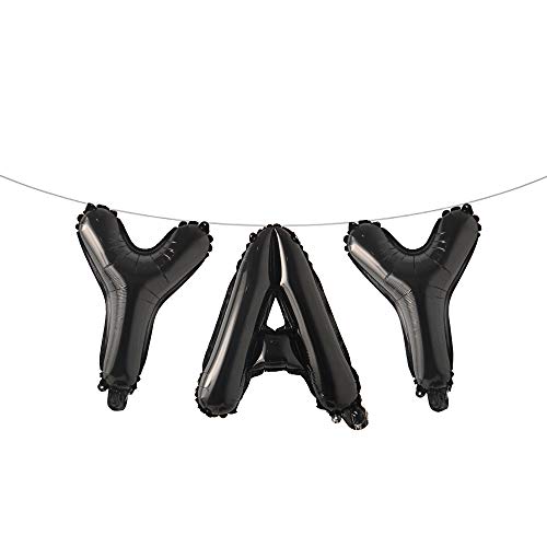 Bachelorette Party Dekorationen Ballons - Brautdusche Dekorationen Yay Party Banner Ballon Verlobung Party Dekoration - Bachelorette Favor (Yay Black) von RUIANSI