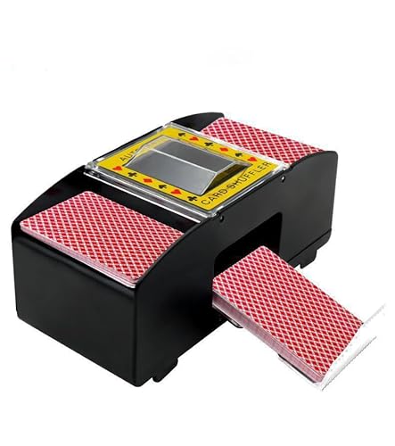 RUICUBEI Elektronischer automatischer Kartenmischer, elektronisches Poker-Kartenspiel, Spielkartenspender, batteriebetrieben – Kartensortierer für Kartenspiel (1 Stück) von RUICUBEI