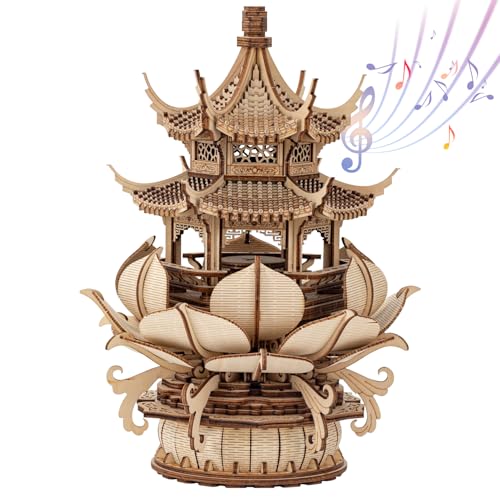 3D Puzzles für Erwachsene, Holz 3D Puzzle Modell Lotus Pavilion Spieluhr Spielzeug Bausätze, DIY Holz Handwerk Coole Spielzeug Hobbys für Männer Frauen, Kreative Montage Geschenke 3D Puzzles für Erwachsene, Holz 3D Puzzle Modell Lotus Pavilion Spieluhr Spielzeug Bausätze, DIY Holz Handwerk Coole Spielzeug Hobbys für Männer Frauen, Kreative Montage Geschenke von RUIFAM