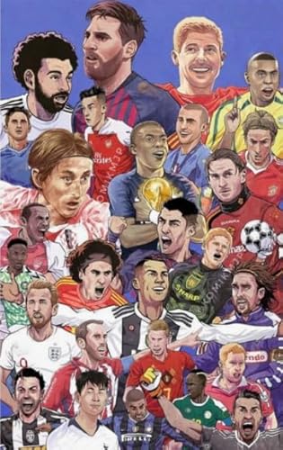 1000 Pieces, Abstract Soccer Player, Art Colour Jigsaw, Fun Game Toy Posters Educational Game, Memory Games for The Elderly Wy333Zq von RUIYANMQ