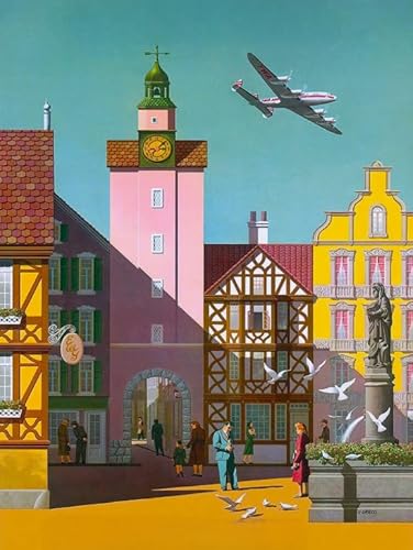 1000 Stück Puzzles - City Travel Retro Colour Art Posters - Abstract Puzzle - Gedächtnis Spiele Für Erwachsene - Pädagogisches Familien Spielzeug Yq103Zp von RUIYANMQ