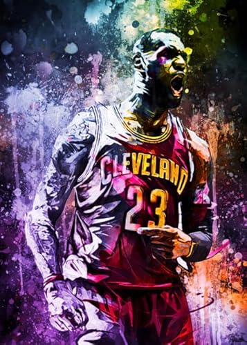 Basketball Player 23 Art Posters - 1000 Piece - Colorful Abstract Puzzles Puzzle - Family Decompression Game - Challenge - Puzzles for Adults Gifts Yq246Zp von RUIYANMQ