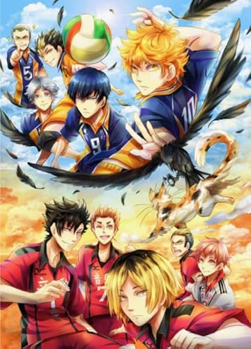 Japanese Animes Haikyuu - Puzzlas 1000 Teile - Colorful - Adults Puzzle Toys - Lernspiele Für Kinder - Challenge Tk163Zw von RUIYANMQ