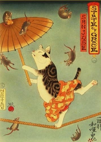 RUIYANMQ 1000 Piece Abstract Japanese Tattooed Cat Art Poster Für Erwachsene Familie Lernspielzeug Xq646Zy von RUIYANMQ