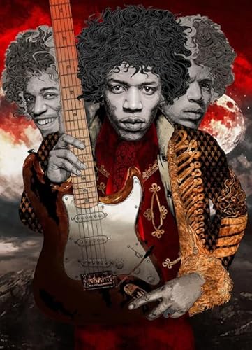 RUIYANMQ 1000 Piece Vintage Singer Guitarist Jim Hendrix Poster for Adults Family Educational Toys Gt100Zw von RUIYANMQ