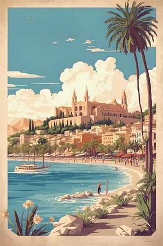 RUIYANMQ 1000 Teile Mallorcas Vintage Travel Art Posters Puzzle für Lernspielzeug für Erwachsene und Kinder Qw7Zp von RUIYANMQ