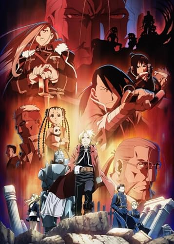 RUIYANMQ 1000-Teiliges Puzzle Mit Japanischen Anime-Motiven Fullmetal Alchemys Poster-Puzzle-Lernspielzeug Für Erwachsene Qz216Yk von RUIYANMQ