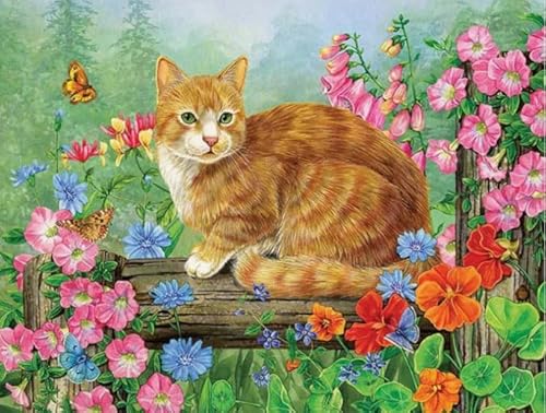 RUIYANMQ Animal Cat Art Cute Flowers Poster Puzzle 1000 Teile Aus Holz Puzzle Für Erwachsene Familie Dekompression Spiele Kq192Zx von RUIYANMQ