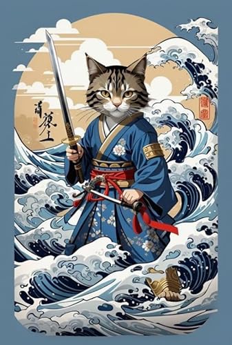 RUIYANMQ Japanese Cat Art Poster Puzzle 1000 Teile Puzzle Für Erwachsene Familie Dekompression Spiele Xq240Zy von RUIYANMQ