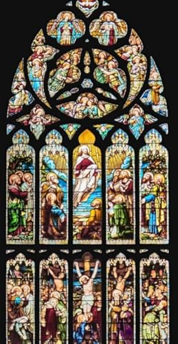 RUIYANMQ Jigsaw Puzzle 1000 Stück Kirche Farbige Fenster Kunst Poster Hölzern Bunt Für Fähigkeit Spiel Für Die Ganze Familie Erwachsene Vg91Gz von RUIYANMQ