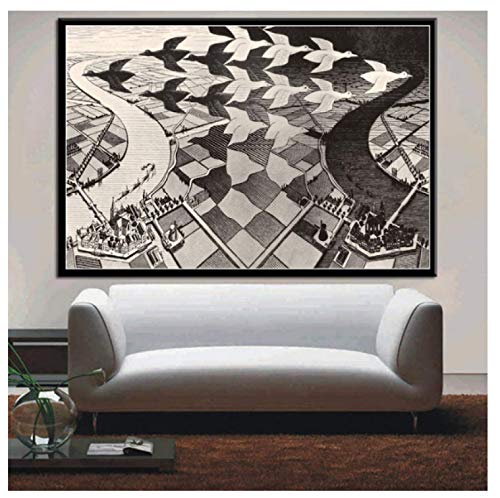 RUIYANMQ Puzzle 1000 Stück Escher Surreal Geometric Poster Holz Adult Toys Dekompressionsspiel K110Ya von RUIYANMQ