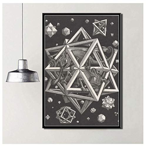 RUIYANMQ Puzzle 1000 Stück Escher Surreal Geometric Poster Holz Adult Toys Dekompressionsspiel K112Ya von RUIYANMQ