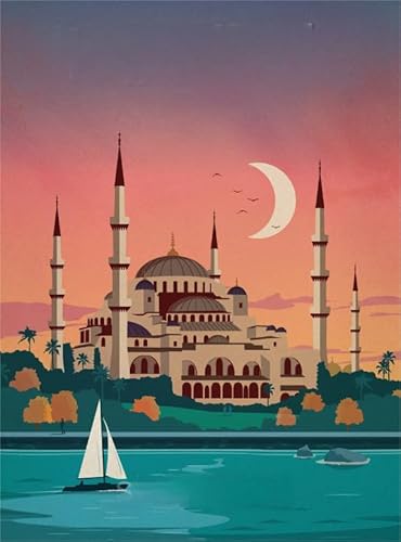 RUIYANMQ Puzzle 1000 Teile Turkish Retro Travel Art Poster for Adults Educational Toys Puzzles Xq590Zy von RUIYANMQ