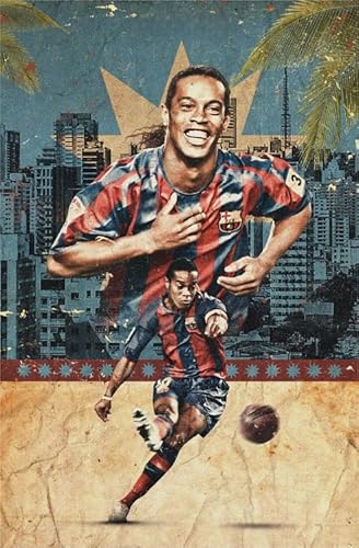 RUIYANMQ Puzzles 1000 Stück Brasilianischer Fußballspieler Ronaldinhos Wandkunst Poster Holz Für Erwachsene Spielzeug Dekompression Spiel Vy46Nt von RUIYANMQ