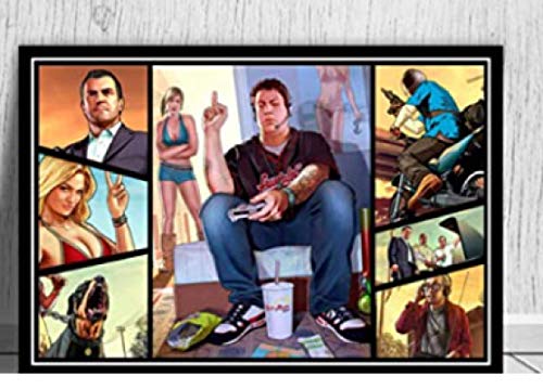 RUIYANMQ Puzzles 1000 Teile Zusammenbau Bild S Grand Theft Auto V Videospiel GTA 5 Strandkunst Für Erwachsene Kinder Spiele Lernspielzeug Wq13Xz von RUIYANMQ