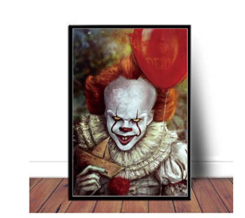 RUIYANMQ Thriller Horrorfilm Stephen King Pennywise Poster Puzzle 1000 Teile Holzpuzzle Erwachsene Kinder Lernspiel Familie Dekompressionsspielzeug Geschenk Yt254Zu von RUIYANMQ