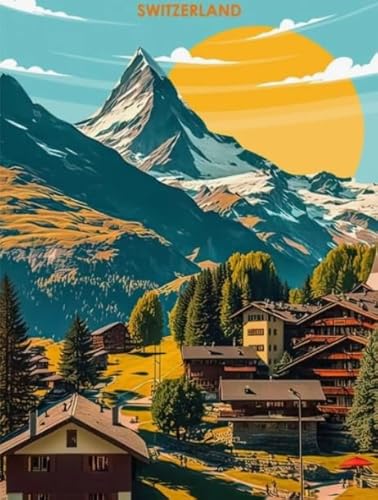 Scotlands Retro Travel Art Posters, Puzzles 1000 Stück, Abstraktes Kunstpuzzle, Gedächtnisspiele Für Erwachsene, Stressabbau-Spielzeug Für Die Ganze Familie Wy165Zq von RUIYANMQ