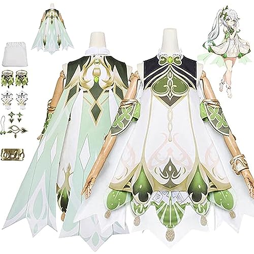 RUIZE Genshin Impact Nahida Cosplay-Kostüm, Genshin-Spielfiguren-Kostüm, komplettes Set, für Damen und Mädchen, Halloween, Grün, XXL von RUIZE