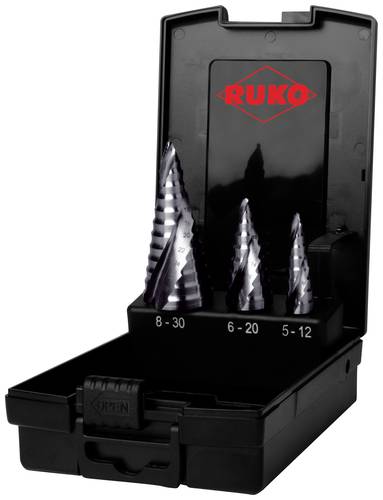 RUKO 101626PRO Stufenbohrer-Set 3teilig 5 - 12 mm, 6 - 20 mm, 8 - 30mm HSS 1 Set von RUKO