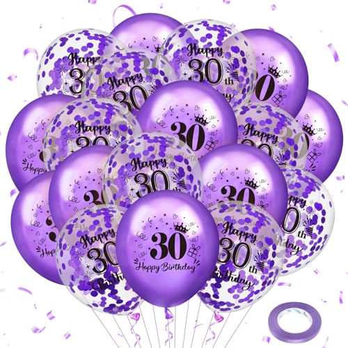 Lila Geburtstag Ballon Dekorationen (Lila 30. Geburtstag Ballons) von RUMIA