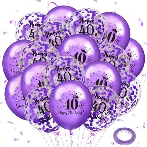 Lila Geburtstag Ballon Dekorationen (Lila 40. Geburtstag Ballons) von RUMIA