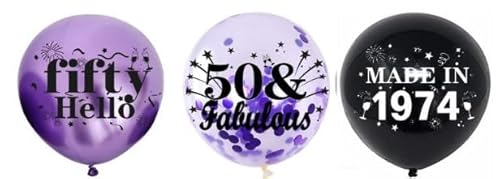 Purple 50th Birthday Balloons von RUMIA