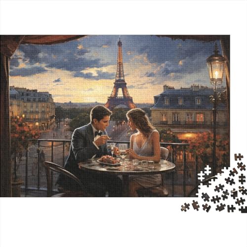 Puzzle 1000 Teile Abend in Paris - Farbenfrohes Puzzle Für Erwachsene in Bewährter Qualität (Frankreich) 1000pcs (75x50cm) von RUNPAW