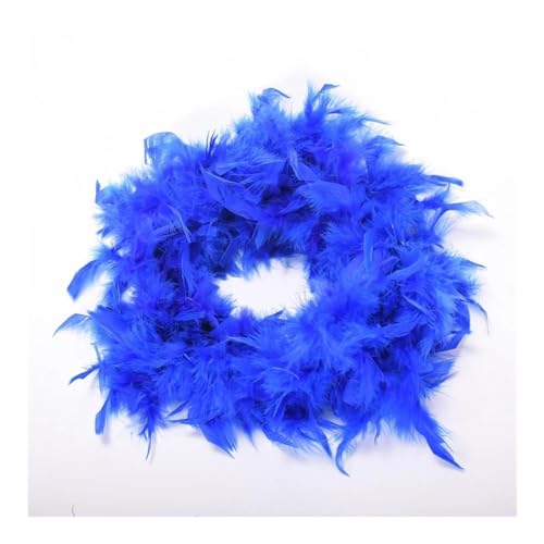 Flauschiger Federboa-Schal, 2 m, Feder-Schals, Bekleidungszubehör, Feder-Kostüm, Party, Hochzeit, Dekoration (Königsblau) von RUNQISI