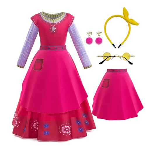 RUXlNRUA Wish Asha Dahlia Kostüm Mädchen Prinzessin Kleid 4-13 Jahre Cosplay Outfits mit Zubehör Kinder Dress Up (5-6 Jahre) von RUXINRUA