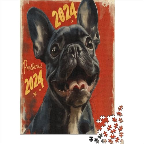 Französische BullHUNDge Puzzle 1000 Teile Erwachsene, Puzzlespiel Jigsaw Puzzles Erwachsenen Puzzlespiel Puzzel 1000pcs (75x50cm) von RUZZSDIOD