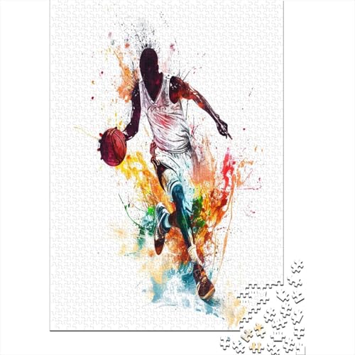 Basketball Puzzle 1000 Teile Puzzle Für Erwachsene Und Kinder Ab 14 Jahren Puzzel 1000pcs (75x50cm) von RVZADEERD