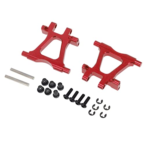 2 Stück Metall Rear Lower Suspension Arm for Tamiya TT02 TT-02 TT02T TT-02T 1/10 RC Auto Upgrades Teile Zubehör(Rood) von RWEQUTES