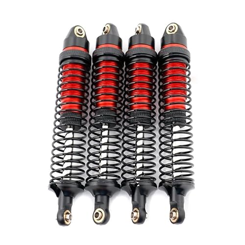 4Pcs 108Mm Metall Stoßdämpfer for Axial SCX10 Capra Wraith Traxxas TRX4 Redcat Gen8 YK4082 1/10 RC Crawler Auto Teile(Rood) von RWEQUTES