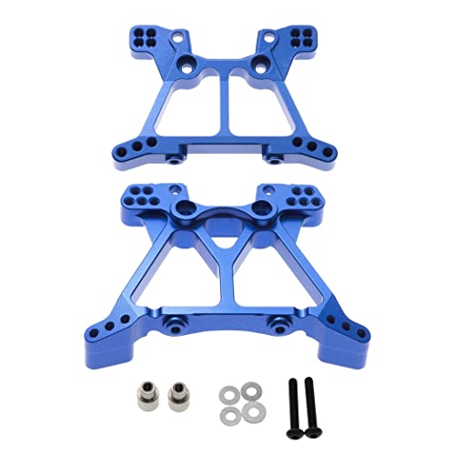 Metall-Montageplatte for vordere und hintere Stoßdämpferbrücke 6838 6839 for 1/10 Traxxas Slash Stampede 4X4 VXL RC-Auto-Upgrade-Teile(Blauw) von RWEQUTES