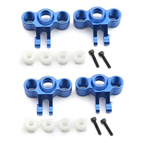 Metall Vorder- und Hinterachsträger Knuckle Arm 7034 for 1/16 Traxxas Slash E-Revo Summit RC Auto Upgrade Teile Zubehör(4pcs Blue) von RWEQUTES