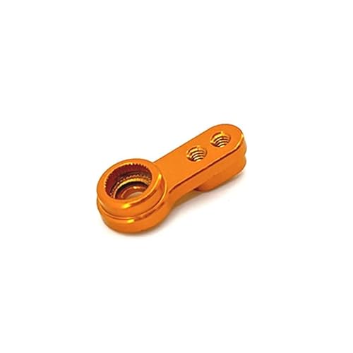 RWEQUTES 1 PCS Metall Servo Arm Servo Horn for FMS FCX24 1/24 RC Crawler Auto Ersatzteile Zubehör, Rot(Yellow) von RWEQUTES