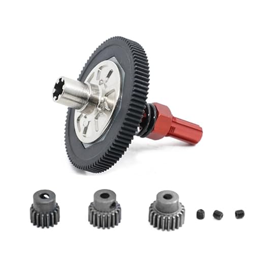 RWEQUTES 1 Set 91T Spur Gear Slipper Clutch 21T 19T 17T Gear Set for Arrma 1/10 Senton Granite Big Rock Vorteks Typhon 4X4 Kits Rot(Rood) von RWEQUTES