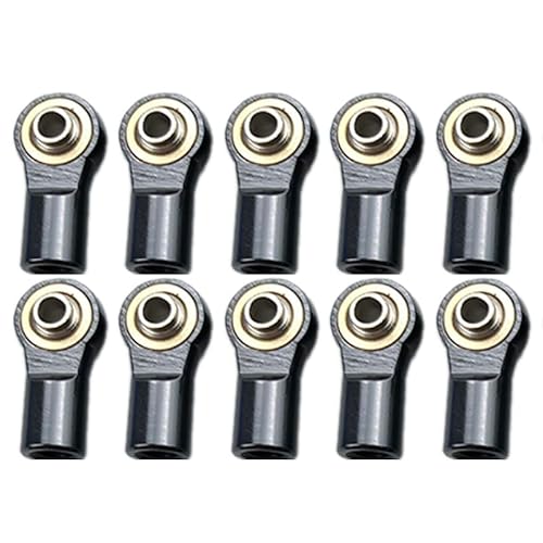 RWEQUTES 10PCS Metall M4 Link Spurstangenkopf Kugelgelenk for 1/10 RC Auto AXIAL SCX10-II 90046 90047 TRX-4 F350 Rc01 von RWEQUTES