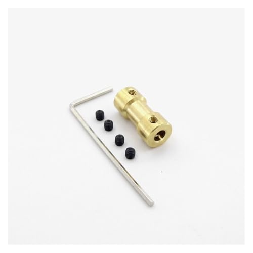 RWEQUTES 2/2.3/3/3.17/4/5/6mm Motorwelle Kupplung Koppler Stecker Hülse Adapter Messing Übertragung Joint for RC Boot Auto Flugzeug(2.3mm to 4mm) von RWEQUTES