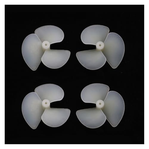 RWEQUTES 2 Paar Hartnylon-Tri-Blades-Propeller D36/42/28 mm Wellenloch 2 mm CW CCW Prop/Schraube for DIY RC-Modell-Elektroboot-Ersatzteile(2pairs 2x42mm White) von RWEQUTES