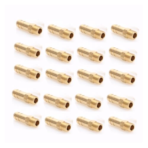 RWEQUTES 20PCS Metall Wasser Kühlung Düsen M3 M4 M5 M6 Gewinde Wasserhahn Messing Kraftstoff Nippel Stecker for RC Benzin Boot Teile(M6) von RWEQUTES